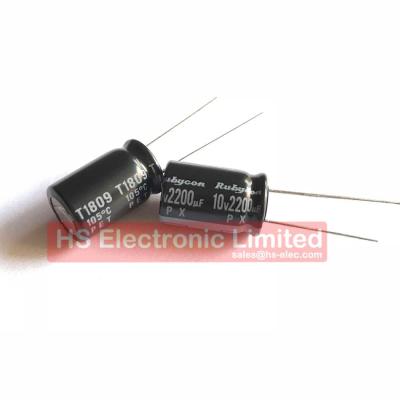 China 10V 2200UF 20% 10*16mm 10PX2200MEFC10X16 1000/Bulk General Purpose Aluminum Electrolytic Capacitor for sale