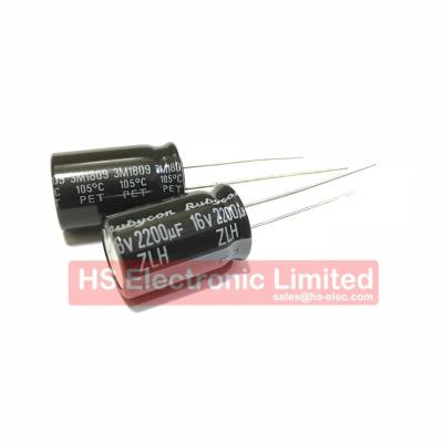 China 16V 2200UF 20% 12.5*20mm General Purpose Aluminum Electrolytic Capacitor 16ZLH2200MEFC12.5X20 1000/Bulk for sale