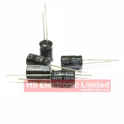 China 400V 3.3UF 20% General Purpose Aluminum Electrolytic Capacitor 400PX3R3MEFC8X11.5 for sale