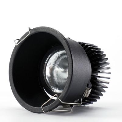 China Narrow Edge Black Modern Recessed Aluminum COB Spotlight for sale