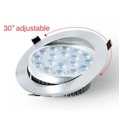 China Modern Silver Aluminum Recessed Adjustable LED Spotlight for sale