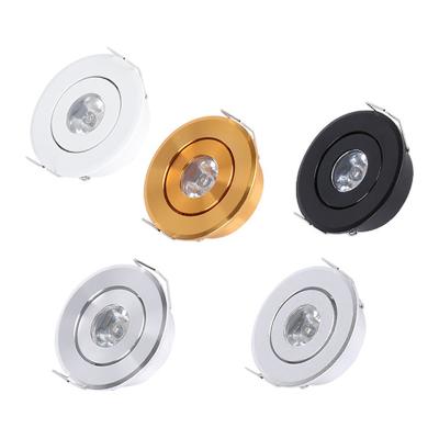 China Modern 50mm 60mm 100mm 1 Watt 3w Gold Black 220v Small Cabinet RGB Recessed Spot COB LED Mini Downlight 1w for sale