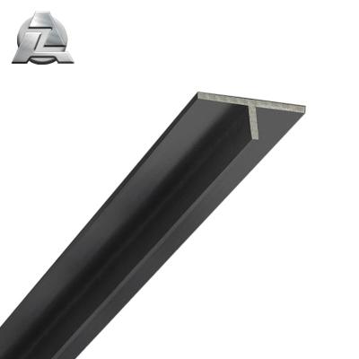 China Industry Black Color Custom Construction 3 Inch Width T Channel Aluminum Profile for sale