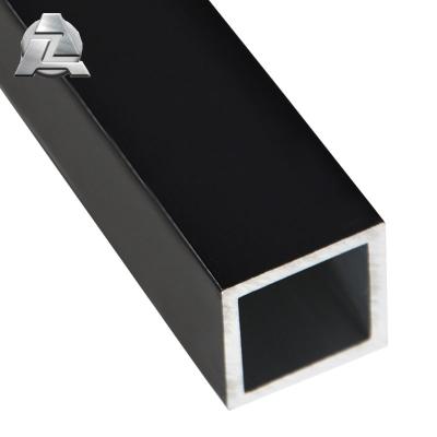 China Industry Smooth Exterior Black Aluminum Hollow Square Tube 200x200 Mm for sale