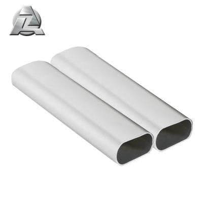 China Construction or industry factory wholesale 25mm silver aluminum hollow oval tube for sale