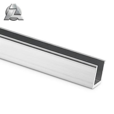 China Industry Standard Sizes Anodized Aluminum Alloy U Shape Alu Extruded Profile Bar for sale