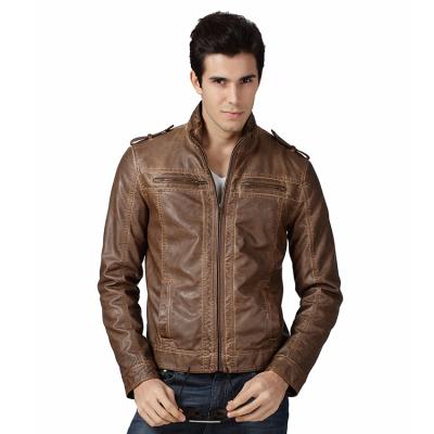 China Wholesale PU Breathable Winter Men Motorcycle Style Leisure Breathable Jacket for sale