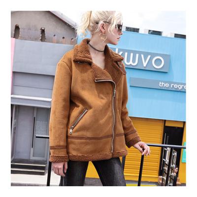 China Wholesale Sustainable Sustainable Suede Leather Jackets Women Winter Jacket for sale