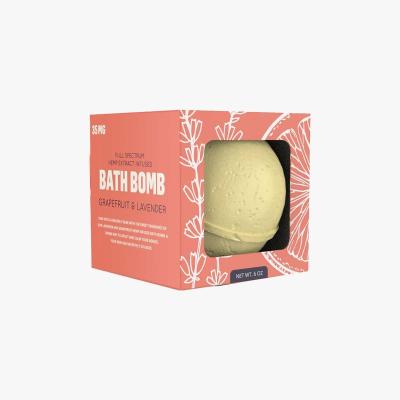 China Recyclable Cardboard Paper Bath Bomb Packaging Box With Window for sale