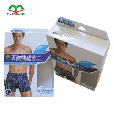 China Recyclable Custom Mens Underwear Garment Packaging Box for sale