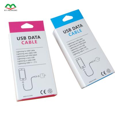 China Recyclable Custom Data Cable USB Packaging Box Transmit And Fillings for sale