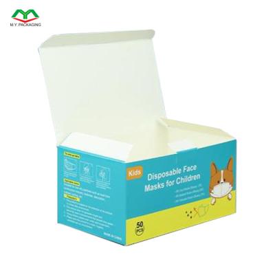 China Recyclable Custom Disposable Mask Packaging Box With Company Logo for sale