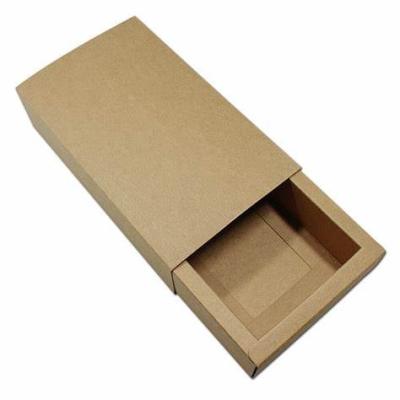 China Recyclable Custom Kraft Draw Packaging Box With Logo for sale