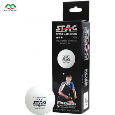 China Recyclable Custom Paper Packaging Box For Ping Pong Ball , Table Tennis Ball With Logo for sale