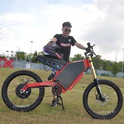 China Suron Bicycle 5000w 72v Custom Steel Reinforced Ebike 12kw With Buzz Front Fork Motorcycle Rim Enduro Electric Bike for sale