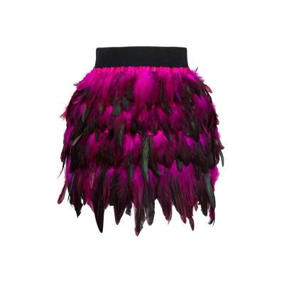 China Lady Gorgeous Girl Mini Feather Skirt Party Sets Of Viable Hot New Products for sale