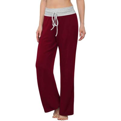 China Breathable Women's Casual Pajama Lounge Long Pants Drawstring Sleepwear Plus Size for sale