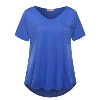 China Custom Made Breathable Color Cotton T-shirt Women Shirts Blouse Plus Size T-shirts for sale