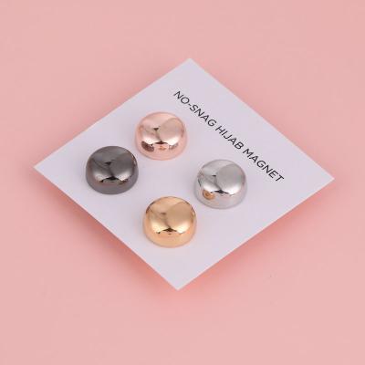 China Hot Selling ALLOY Magnet Button Around Muslim Hijab Scarf Brooches Pins For Women Pin for sale