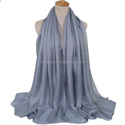 China Fashion Muslim Silk Shimmer Fahsion Summer Women Simple Hijab Canvas Scarf for sale