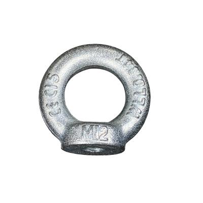 China Heavy Industry Galvanized Eye Nut DIN 582 Eye Nut M6-M100*6 Lifting Machinery for Loading and Unloading Goal Rings Nut for sale