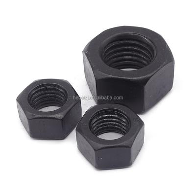 China Heavy Industry Cheaper Price DIN 934 Hex Nut Carbon Steel Nut M6-M24 Black Nut for sale