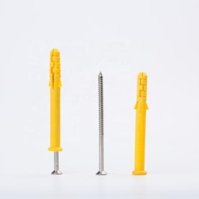 China The plastic anchor flat screw expansion bolt favor price in the wall fixing plastic countersunk flat head gigabyte for sale