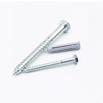 China HEX Hex Head Wood Screws And Plastic Expansion Plugs Galvanized Wood Screws At Great Prices In for sale