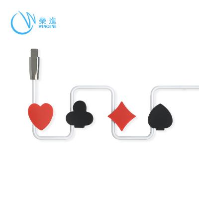 China Wingenes Home Wholesale Portable Four Shape Silicone Poker Cable Desktop Fixer for sale