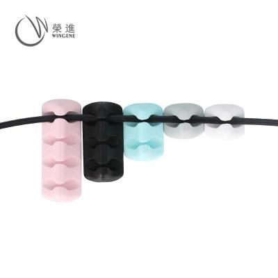 China Wholesale Eco-friendly Universal Desktop Cable Organizer Wire Manager Silicone Usb Cable Holder Wire Rope for sale