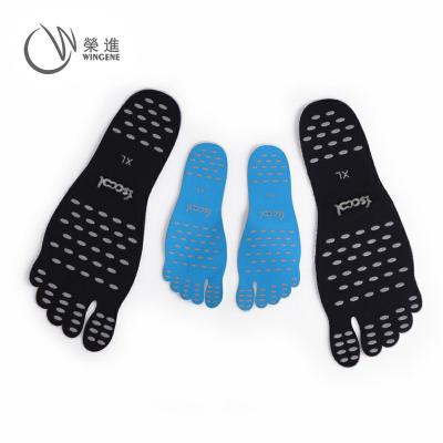 China Eco-friendly New Design Sticky Barefoot Self-adhesive Insoles, Beach Insoles Water Shoes Pads for sale