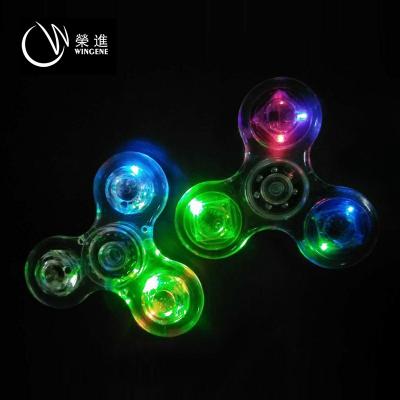 China With Light Instant Light Hand Spinner Toys Focus Toy Crystal LED Finger Spinner for sale