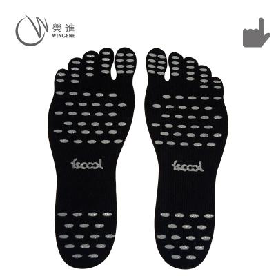 China Fscool Eco-friendly Foot Protect Beach Insole Elastic Shoe Pad Adhesive Insoles Sticky-on Soles for sale