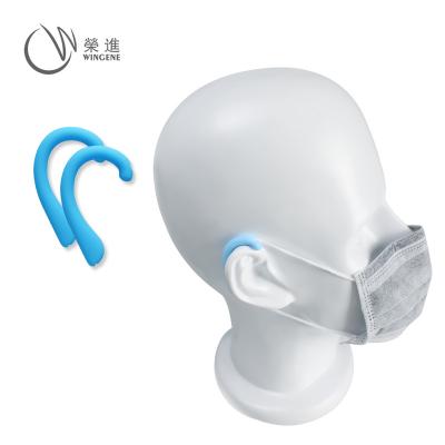 China Wingenes Eco-friendly Reusable Ear Clip Respirator Face Cover Ear Grip Silicone Anti-Slip Hook For Wearing Respirator for sale