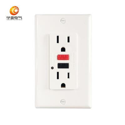 China American GFCI 15A 125V SELF-TEST electrical outlet with LED light indicator ETL listed LD-3003-S for sale