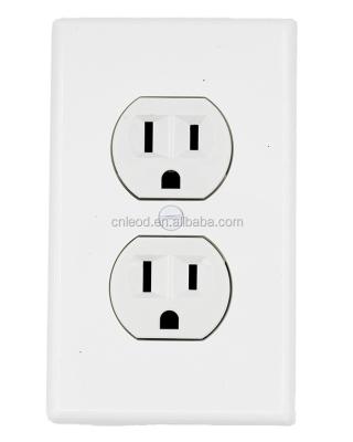 China Hot Selling American Standard High Quality Duplex Receptacle Residential/General Purpose 15A 125V, 5-15R, 2P, 3W, White, Residental, UL/cUL Listed for sale