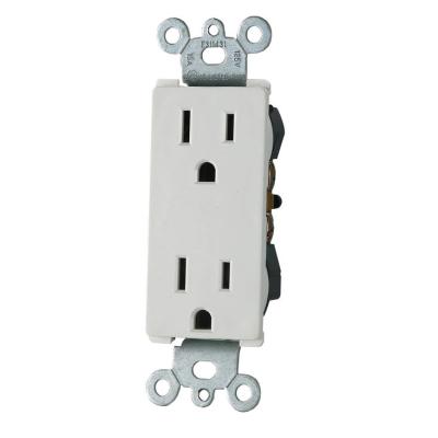 China 15A 125V, 5-15R, 2P, 3W, High Quality American Duplex Receptacle, White, Residental, UL/cUL Listed LD-3012 for sale