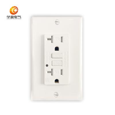 China 20A 110V-125V American Residential/General Purpose Ground Fault Circuit Interrupter Duplex Electrical Outlet with LED Indicator, TR WR GFCI, ETL Listed for sale