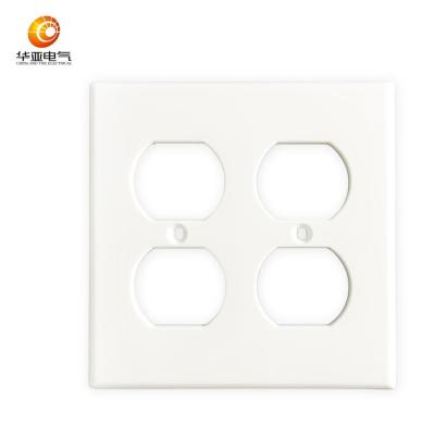 China High quality American style plastic wallplate, 2 gang duplex receptacle cover, UL approved LD-7202 for sale