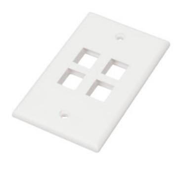 China Residential / General Purpose American Style Plastic Wallplate , 4 Strip Broadband Cover , UL Approved for sale