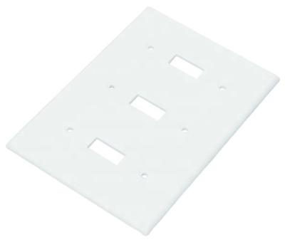 China American Residential/General Purpose Flat Style Diverter Switch 1 Gang/2 Gang/3 Gang Single Gang Cover Plastic Wallplate, White, UL Approved for sale