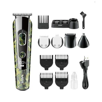 China Outdoor VGR V-102 5 in 1 Professional Electric Grooming Trimmer Hair Trimmer Kit Rechargeable Beard Shaver Body Set for Men for sale