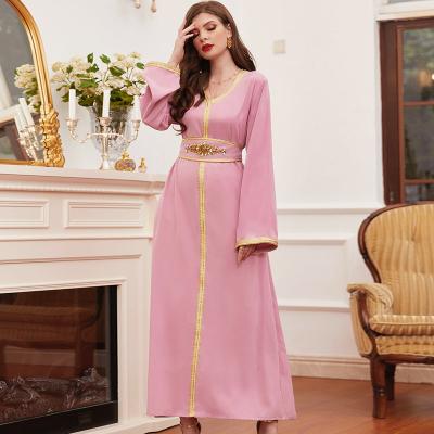 China Viable Wholesale Hand Sewn Diamond Modern Muslim Islamic Clothing Turkey for sale