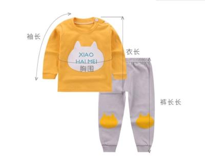 China Antibacterial Comfortable Baby Set Four Seasons Cartoon /Letter Baby Clothes Sets Unisex Children Clothing Sets Boys for sale