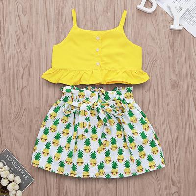 China Antibacterial Fashion 1-6Y Toddler Kids Baby Autumn Clothes Sets Tassel Ruffle Lace Up Top+ Shorts 2pcs Set for sale