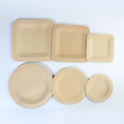 China Disposable Eco biodegradable Disposable Food Bamboo Tableware Plates/Dishes/Tray for sale