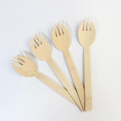 China Disposable Eco-Friendly  Knife Fork Spoon Travel Wooden Bamboo Cutlery Set for sale