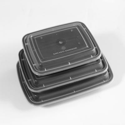 China Good toughness To go for Meal Prep Containers Plastic Disposable Takeaway Food Container Bento Lunch Box for sale