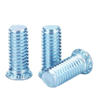 China Round Various models blue zinc plated Carbon steel Self Lock Clinching Stud for Sheet Metal Flat Head Metric Self Clinching Stud Serie for sale