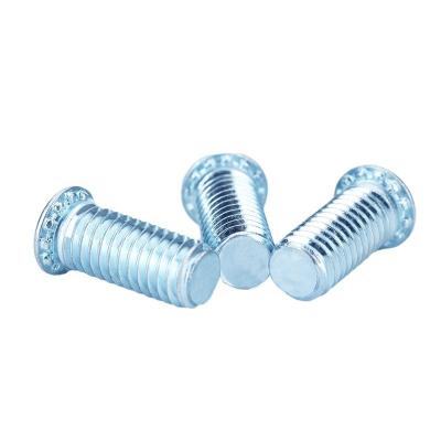 China Round Environmental protection blue zinc plated Carbon steel Self Clinching screws Press riveting screws for sale